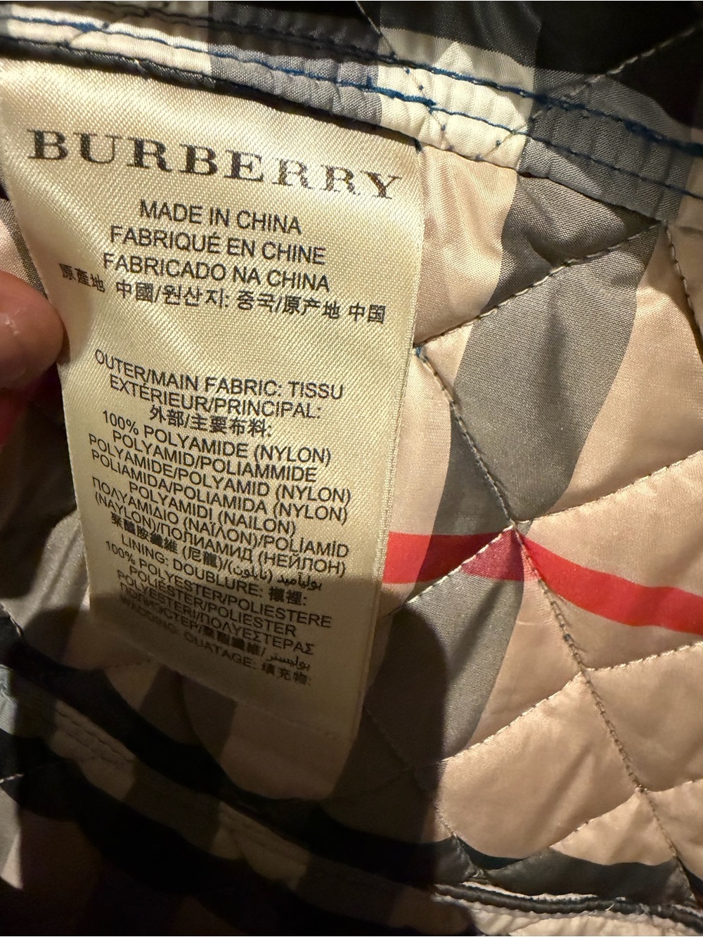 ❌SOLD❌ Burberry Blue Quilted Women's Puffer Jacket - Picture 6 of 6
